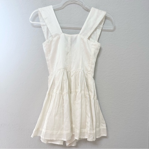 Vanessa Mooney Elisabeth Romper Mini Dress Swiss Dot Silk Size XS - Picture 3 of 6